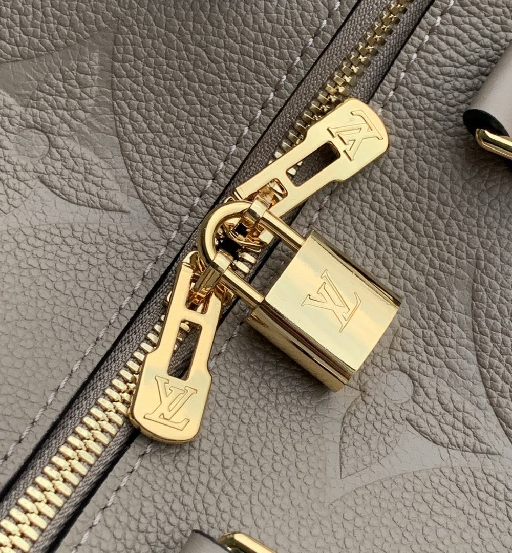 1:1 Replica Louis Vuitton LV Speedy Bandoulière 25 Monogram Empreinte Leather Gray Luxury Bag For Women‎ M59273 - 9.8in/ 25cm