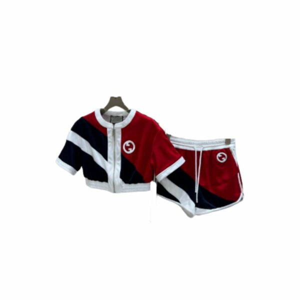 Sport Style Top And Shorts Multicolor For Women