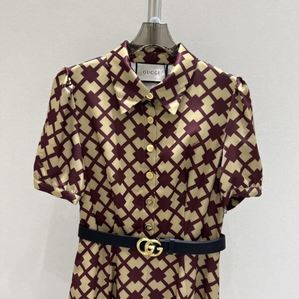 Square Dress Brown For Women