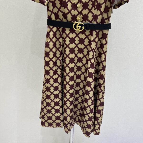 Square Dress Brown For Women