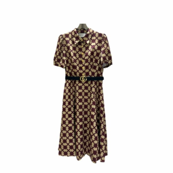 Square Dress Brown For Women