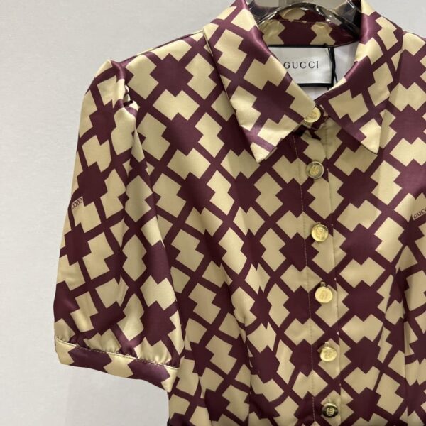 Square Dress Brown For Women