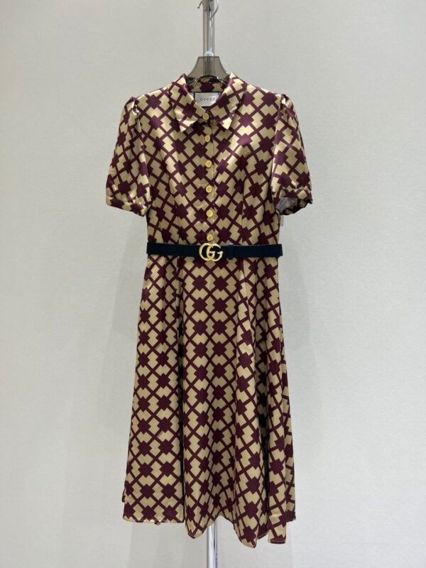Square Dress Brown For Women