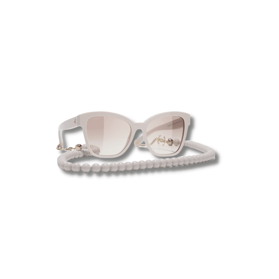 [REP 1:1] Square Sunglasses Beige And Gold For Women A71510 X08101 S9713