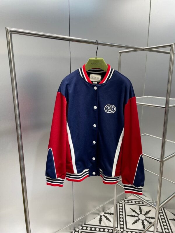 Stripe Sport Bomber Jacket And Jogger Pants Navy Blue For Women