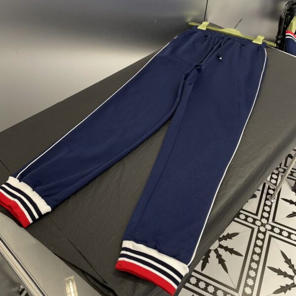 Stripe Sport Bomber Jacket And Jogger Pants Navy Blue For Women