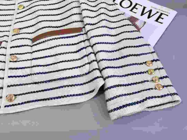 Striped Jacket White For Women