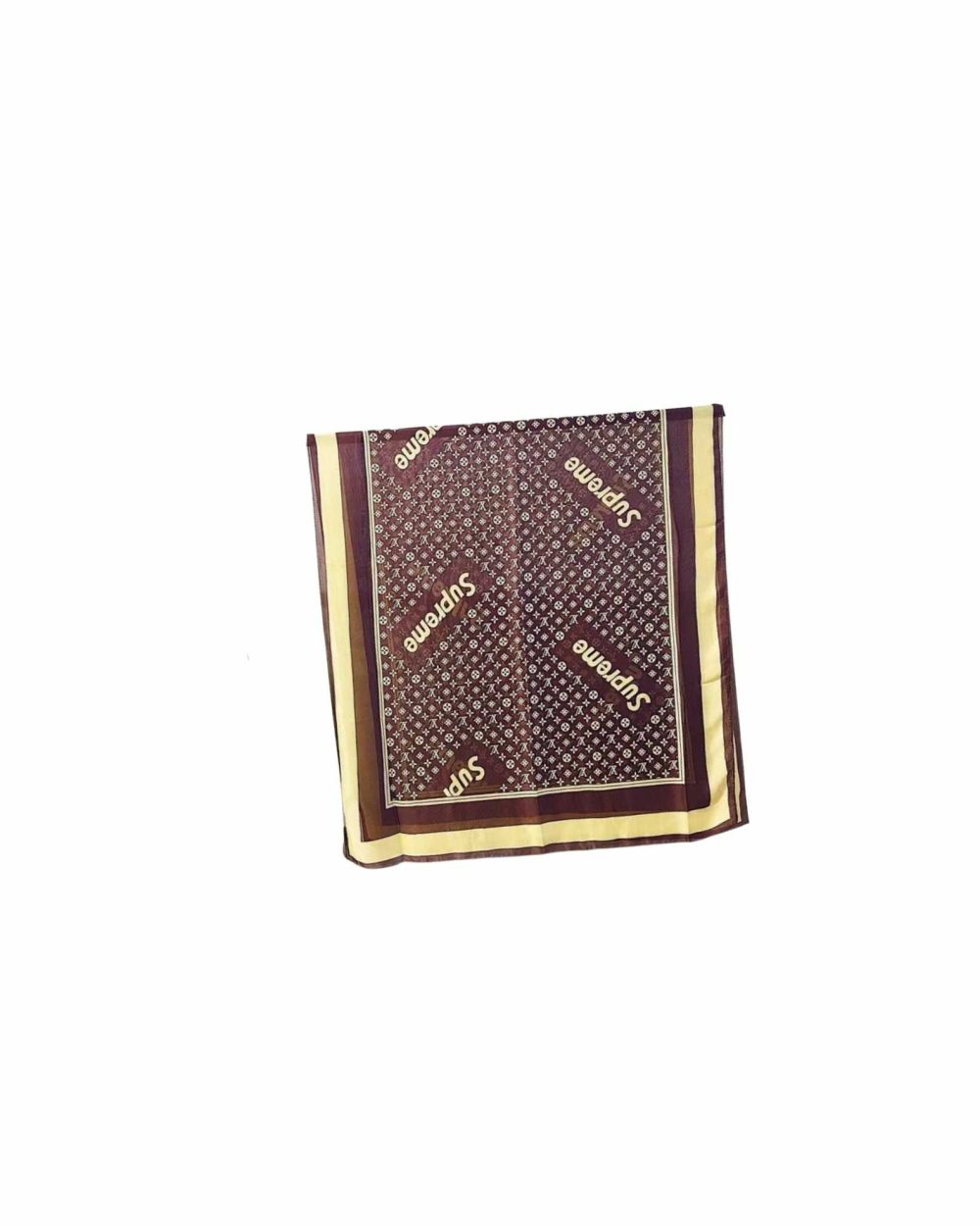 Supreme x LV Shawl Scarf Brown For Women 