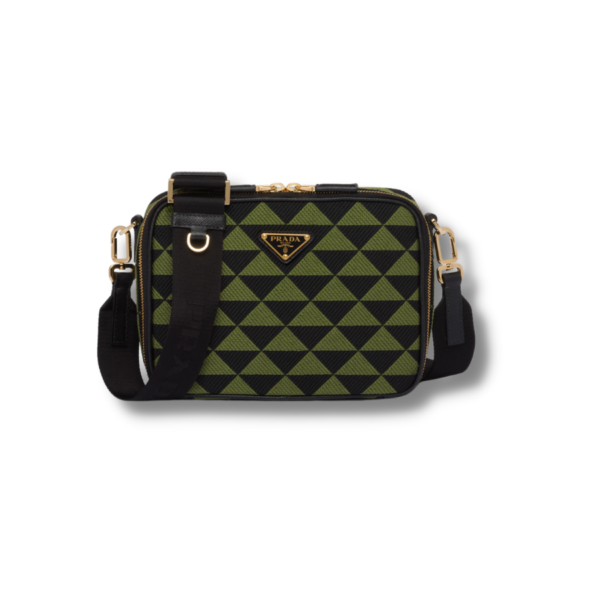 Symbole Embroidered Fabric Bag Black Ivy Green For Men - 2VH069_2FKL_F0G5R_V_MOF