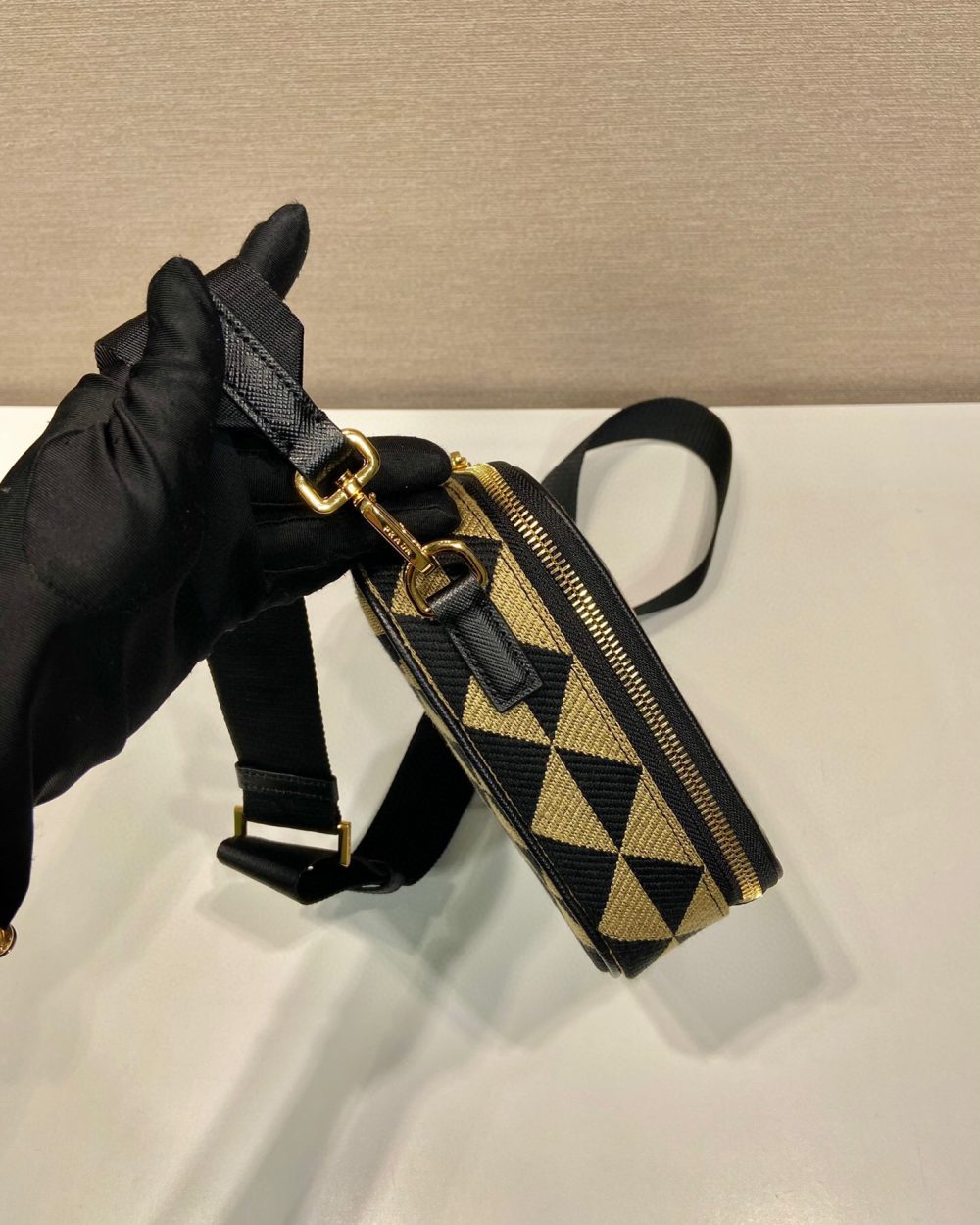 Symbole Embroidered Fabric Bag In Beige For Women 8.6 in/ 22 cm 2VH069_2FKL_F0Y30_V_MOF