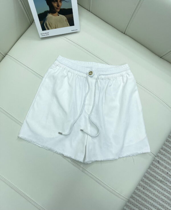 Symmetry Two Letters G Pattern Shirt And Shorts White For Women