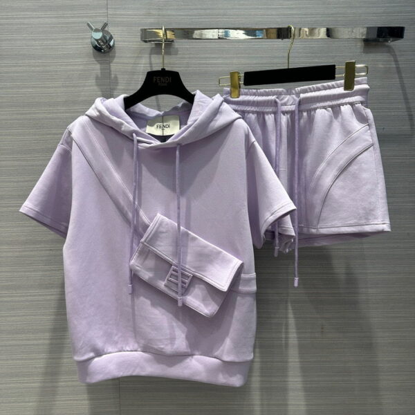T-shirt And Shorts Purple For Women