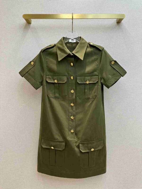 T-Shirt Dress Green Khaki For Women