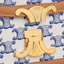 1:1 Replica Teen Triomphe Bag In Triomphe Canvas And Calfskin Blue For Women 188882BZ4.07BL