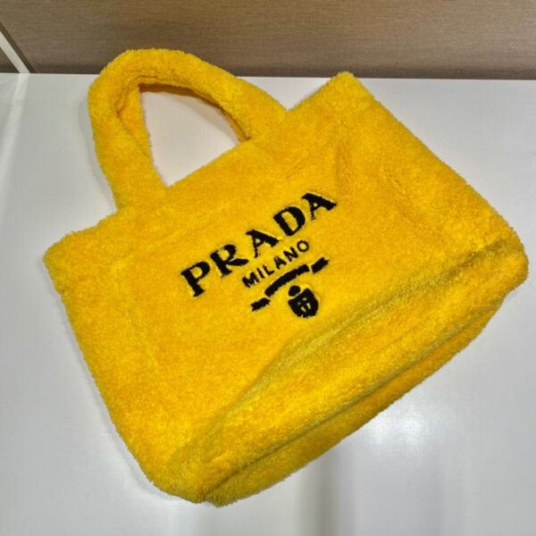 Terry Tote Bag In Yellow For Women 15.7in/ 40cm
