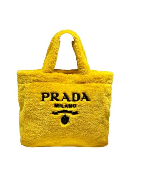 Terry Tote Bag In Yellow For Women 15.7in/ 40cm