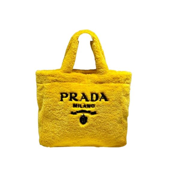 Terry Tote Bag In Yellow For Women 15.7in/ 40cm