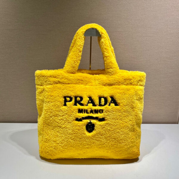 Terry Tote Bag In Yellow For Women 15.7in/ 40cm