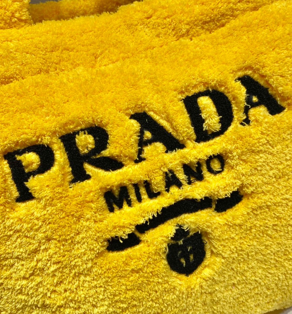 Terry Tote Bag In Yellow For Women 15.7in/ 40cm