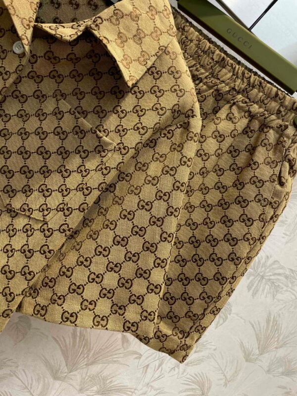 The GG Motif Shirt And Shorts Brown For Women