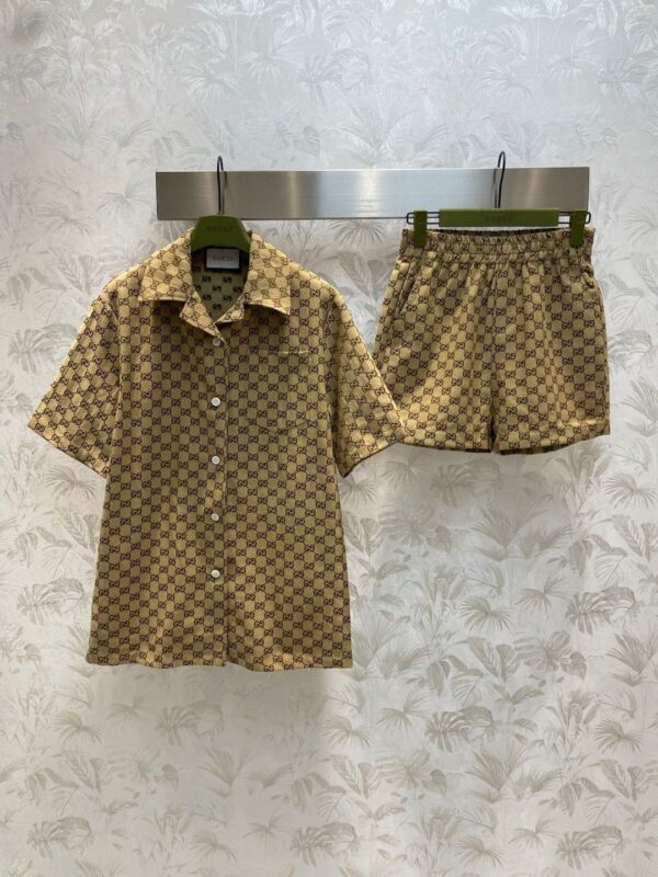 The GG Motif Shirt And Shorts Brown For Women