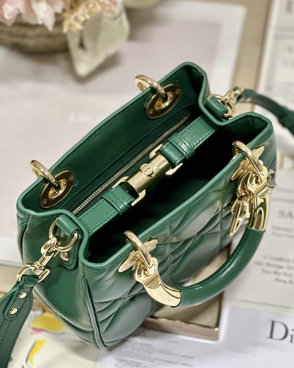 1:1 Replica The Lady 95.22 Bag Black/White/Grey/Green For Women 7.5in/ 19cm