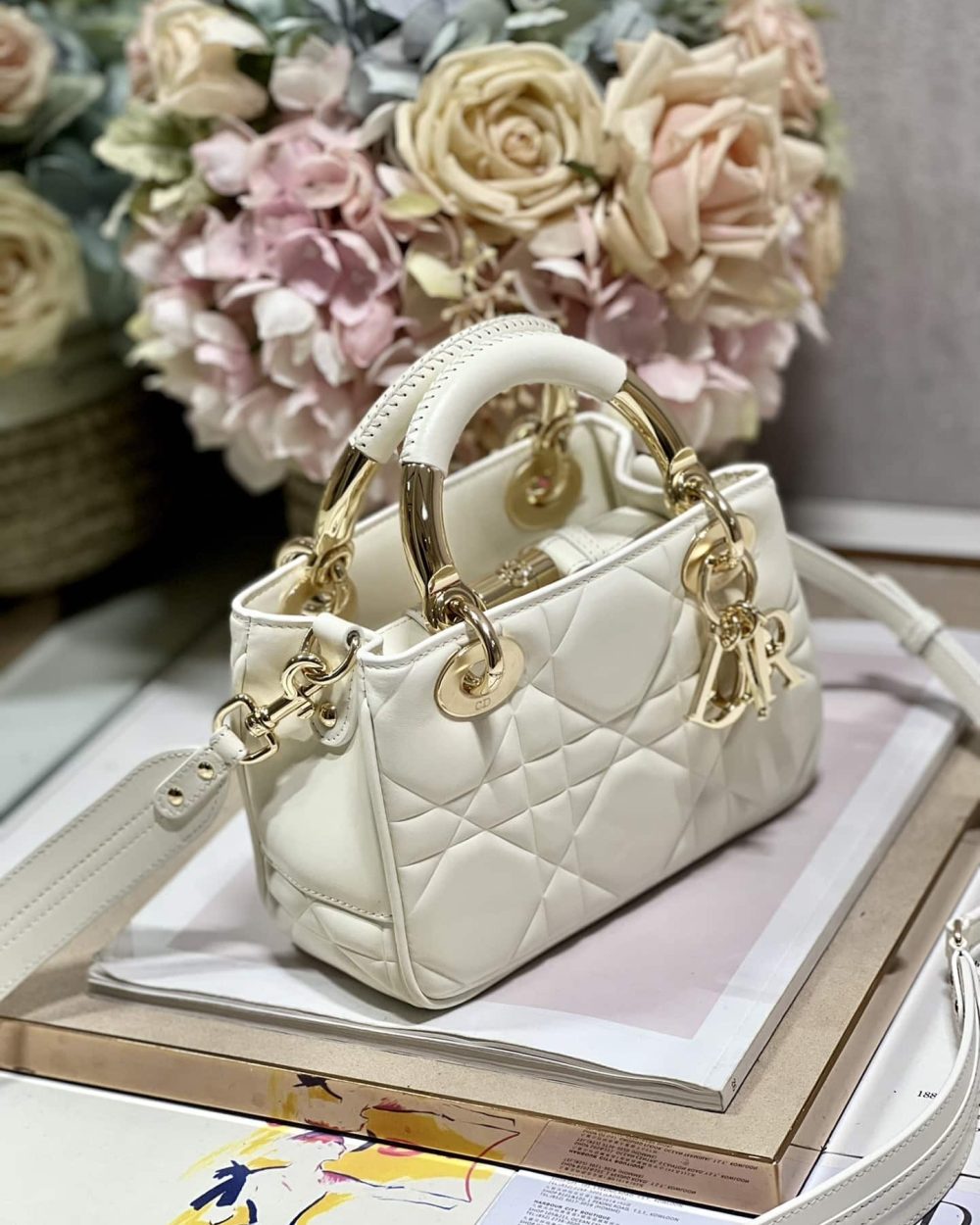 1:1 Replica The Lady 95.22 Bag Black/White/Grey/Green For Women 7.5in/ 19cm