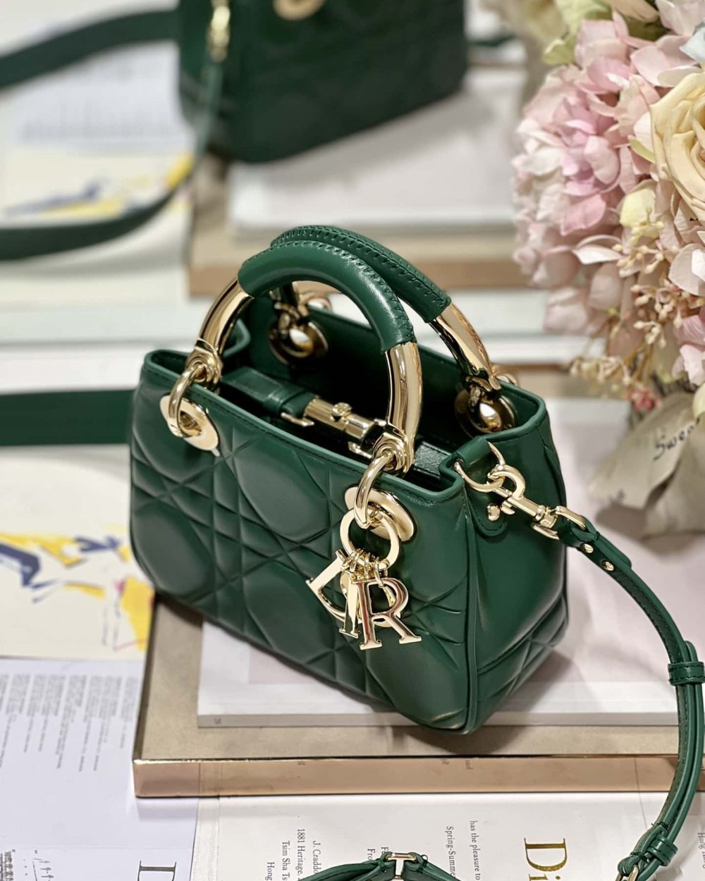 1:1 Replica The Lady 95.22 Bag Black/White/Grey/Green For Women 7.5in/ 19cm