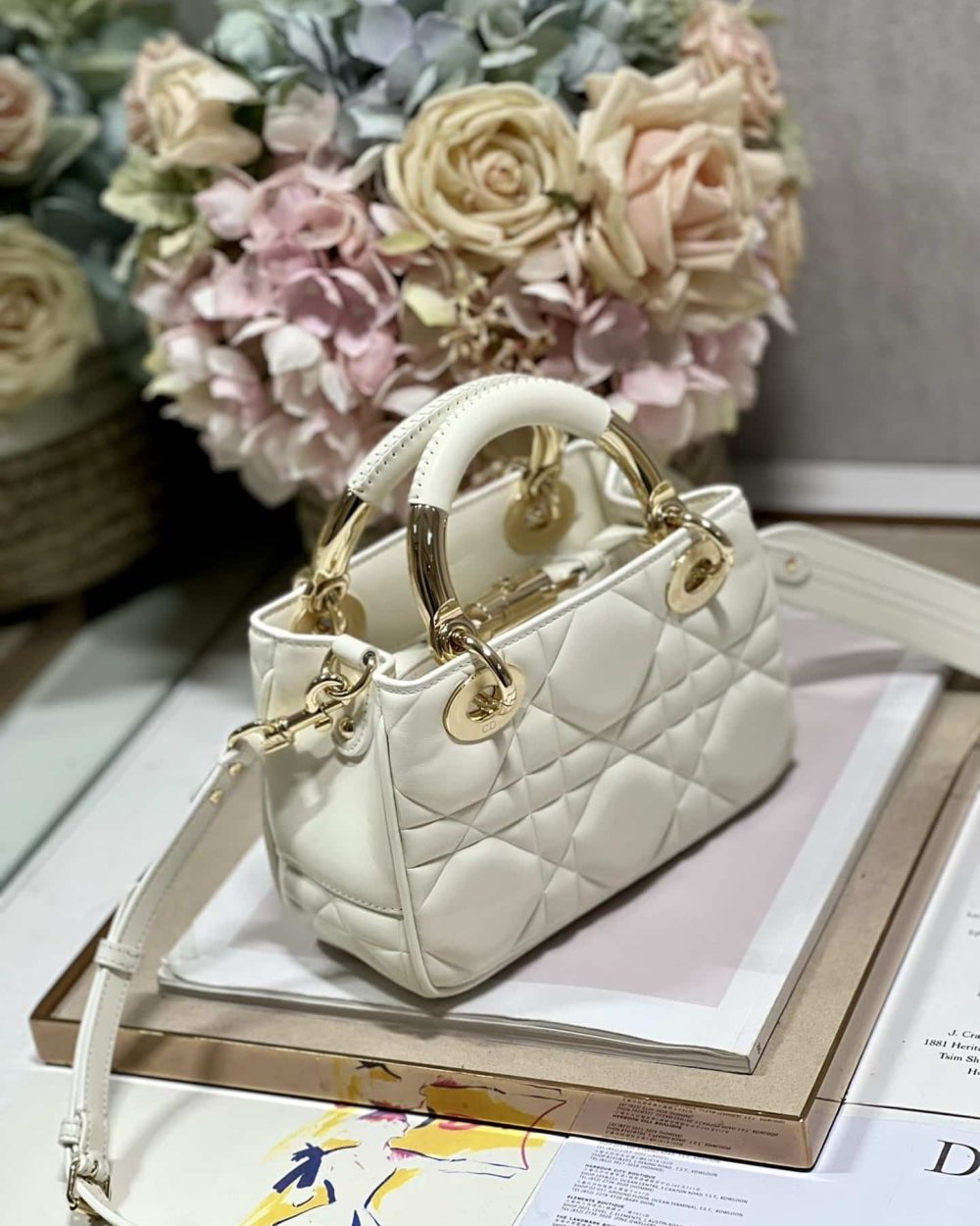 1:1 Replica The Lady 95.22 Bag Black/White/Grey/Green For Women 7.5in/ 19cm