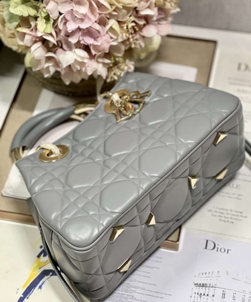 1:1 Replica The Medium Lady 95.22 Bag Black/White/Grey For Women 9.5in/ 24cm