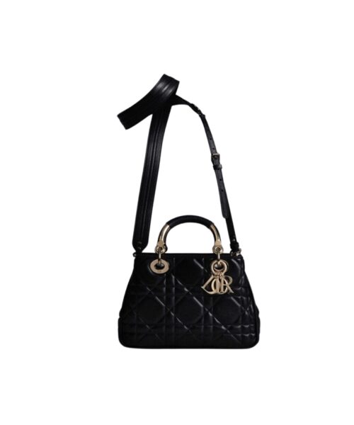 1:1 Replica The Medium Lady 95.22 Bag Black/White/Grey For Women 9.5in/ 24cm