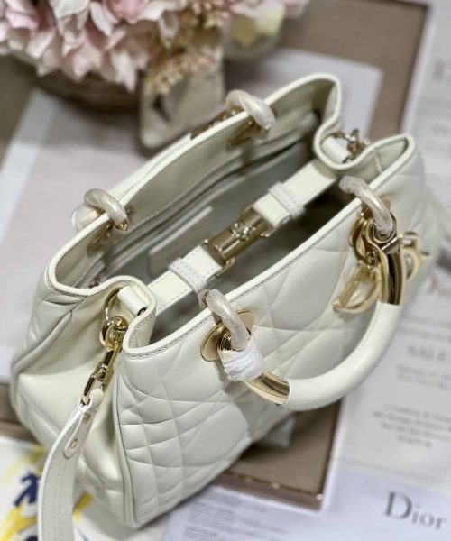 1:1 Replica The Medium Lady 95.22 Bag Black/White/Grey For Women 9.5in/ 24cm