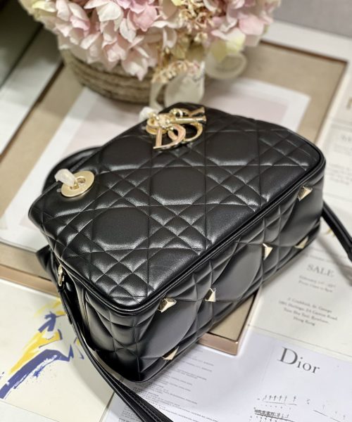 1:1 Replica The Medium Lady 95.22 Bag Black/White/Grey For Women 9.5in/ 24cm