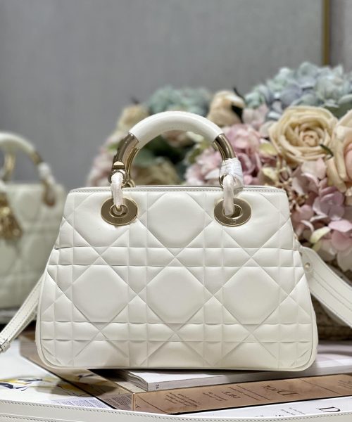 1:1 Replica The Medium Lady 95.22 Bag Black/White/Grey For Women 9.5in/ 24cm