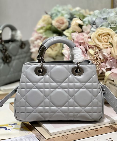1:1 Replica The Medium Lady 95.22 Bag With Black Tone Hardware Black/White/Grey For Women 9.5in/ 24cm