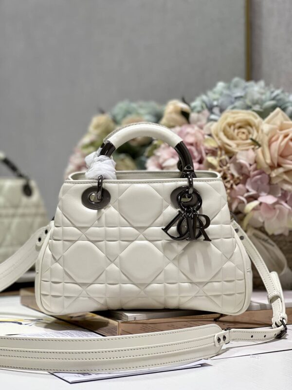 1:1 Replica The Medium Lady 95.22 Bag With Black Tone Hardware Black/White/Grey For Women 9.5in/ 24cm