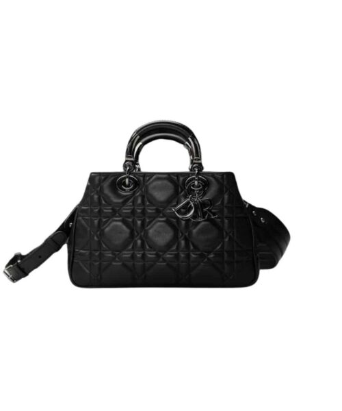 1:1 Replica The Medium Lady 95.22 Bag With Black Tone Hardware Black/White/Grey For Women 9.5in/ 24cm