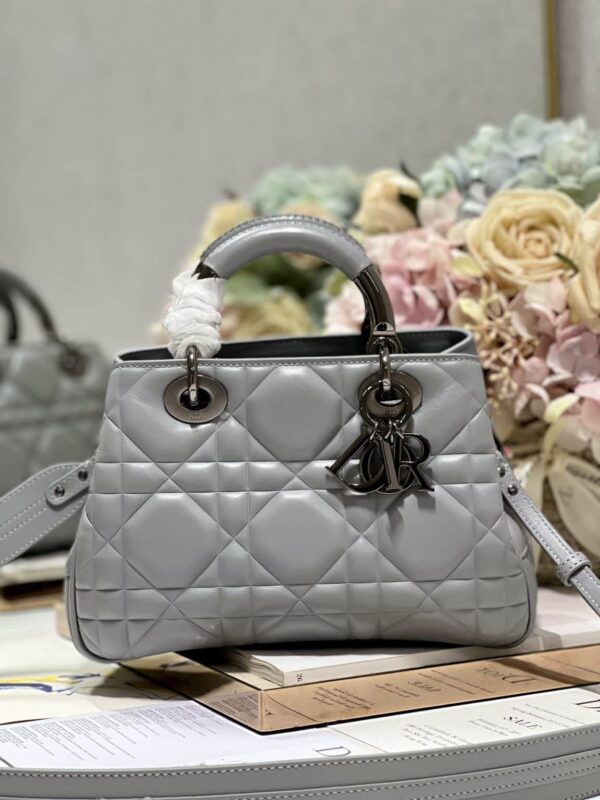 1:1 Replica The Medium Lady 95.22 Bag With Black Tone Hardware Black/White/Grey For Women 9.5in/ 24cm