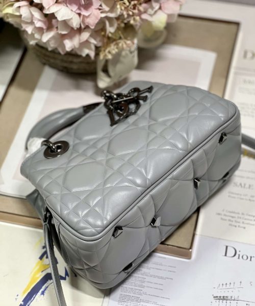 1:1 Replica The Medium Lady 95.22 Bag With Black Tone Hardware Black/White/Grey For Women 9.5in/ 24cm
