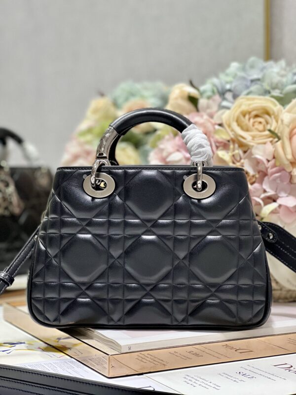 1:1 Replica The Medium Lady 95.22 Bag With Black Tone Hardware Black/White/Grey For Women 9.5in/ 24cm
