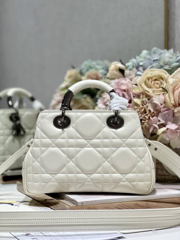1:1 Replica The Medium Lady 95.22 Bag With Black Tone Hardware Black/White/Grey For Women 9.5in/ 24cm