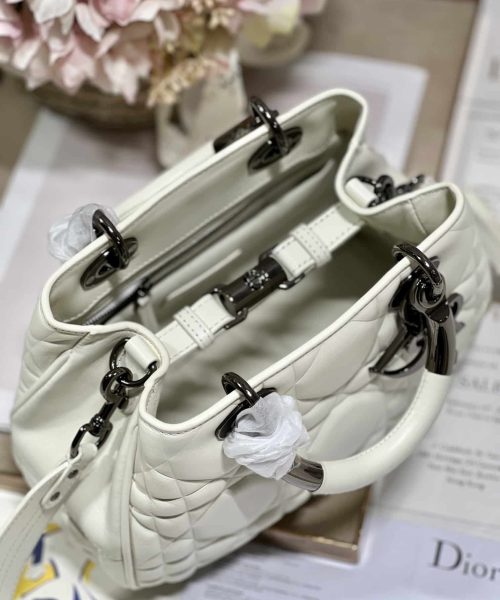1:1 Replica The Medium Lady 95.22 Bag With Black Tone Hardware Black/White/Grey For Women 9.5in/ 24cm