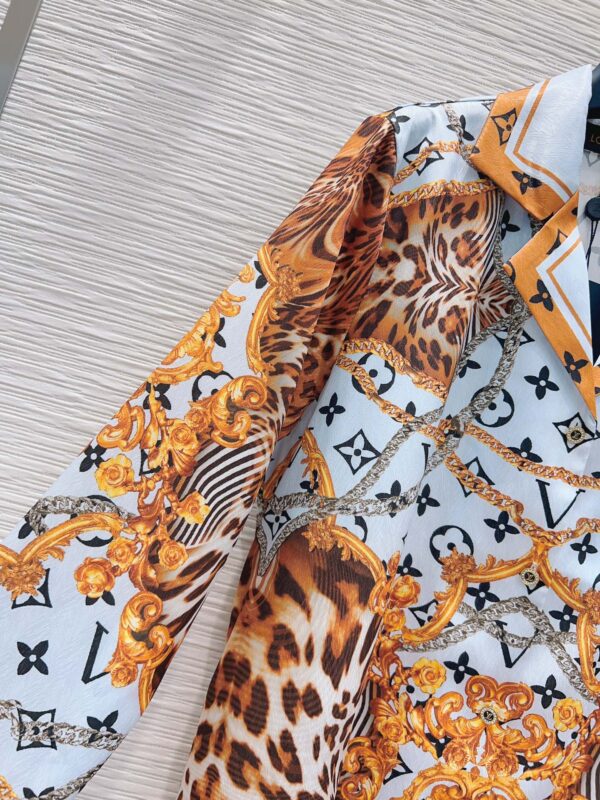 Tiger Fur Pattern Pants And Shirt Pyjama Yellow For Women