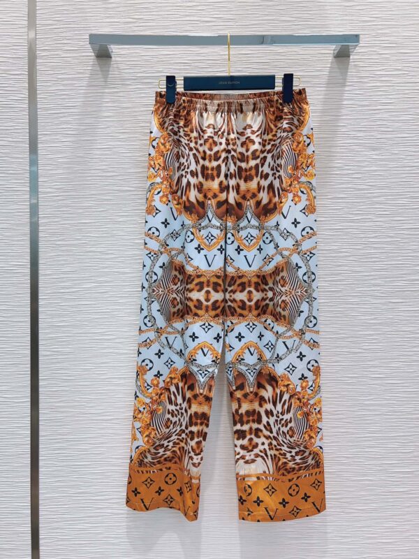 Tiger Fur Pattern Pants And Shirt Pyjama Yellow For Women
