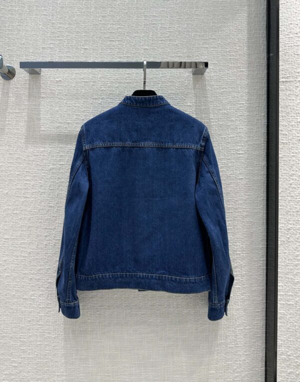 Travel Tag Denim Jacket Blue For Women
