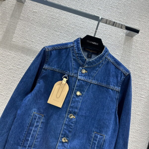 Travel Tag Denim Jacket Blue For Women