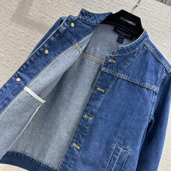 Travel Tag Denim Jacket Blue For Women