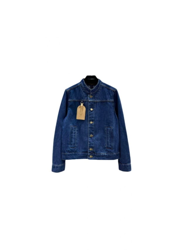 Travel Tag Denim Jacket Blue For Women