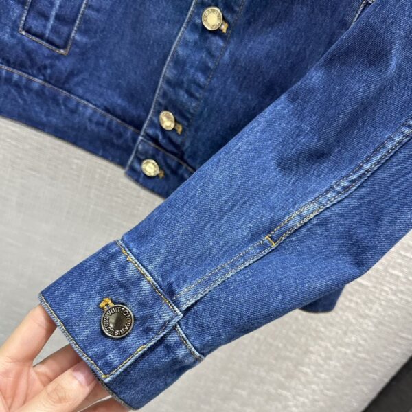 Travel Tag Denim Jacket Blue For Women