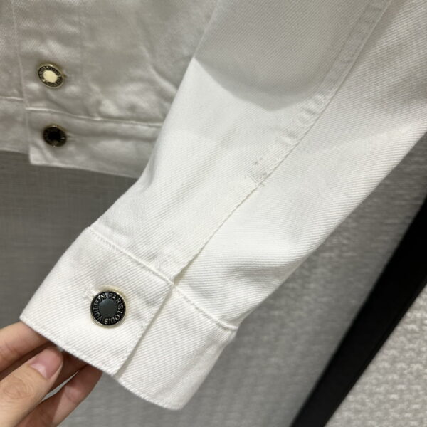 Travel Tag Denim Jacket White For Women